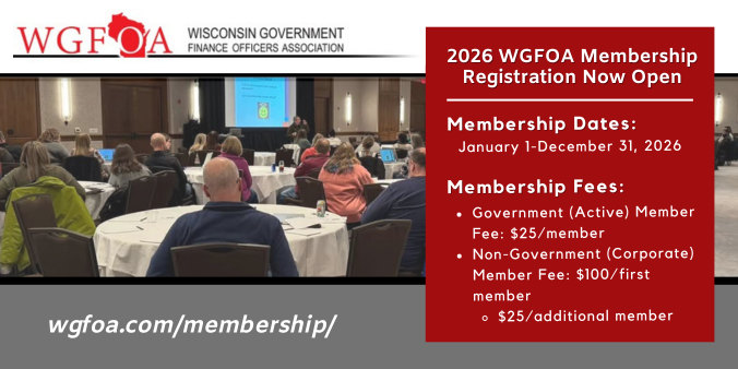 WGFOA banner: 2026 membership now open. Lists dates, fees, and wgfoa.com/membership. Conference photo in background.